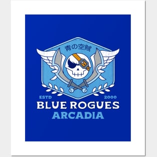 Blue Rogues Grunge Emblem Posters and Art